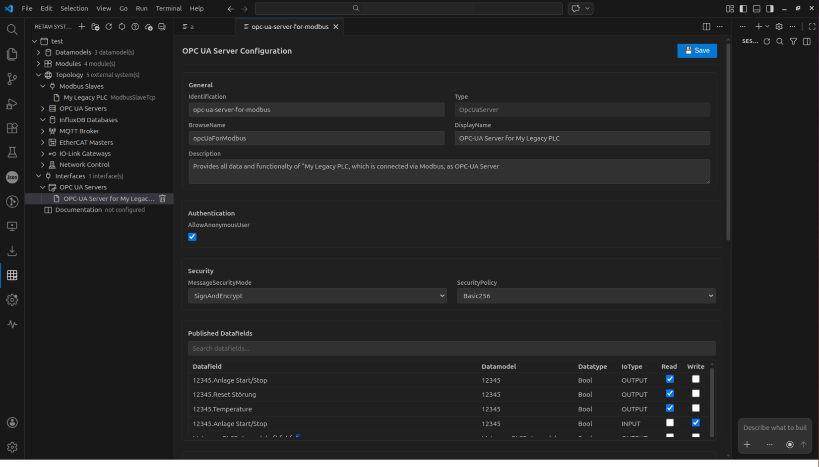 Connecting data sources such as controllers and sensors to the Industrial Data Hub